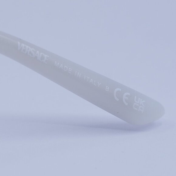 Versace VE4469 547172  Sunglasses White/Gold Oval Frame, Blue Lenses - Picture 8 of 11